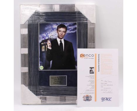 A Penco Fine Art &amp; Memorabilia framed and glazed signed picture of John Simm, the Master Doctor Who, with a guarantee of 
