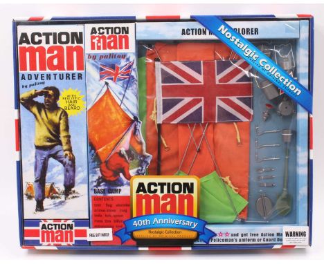 An Action Man 40th Anniversary Nostalgic Collection No. AM023 Action Man Adventurer and Base Camp Action Man Explorer gift se