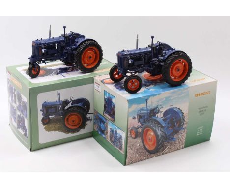 A Universal Hobbies 1/16 scale model tractor group, 2 examples to include a No. UH2638U Fordson Major E27N, and No. UH2886 Fo