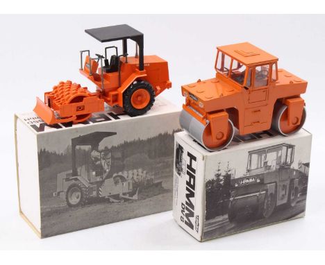 A collection of boxed Hamm diecast 1/50 scale Road roller diecast group to include an NZG 224 Hamm DV8 roller together with a