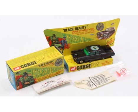 Corgi Toys No. 268 The Green Hornets 'Black Beauty', black body with green windscreen, Green Hornet transfer, secret instruct