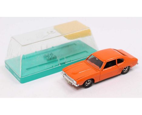 Marklin No.1822 Ford Capri, orange body with black interior, in the original plastic casing (NMM-BVG)
