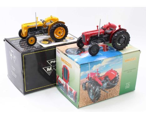 A Universal Hobbies 1/16 scale model tractor group, to include a No. 2693S limited edition Midsummer Models Massey Ferguson 3