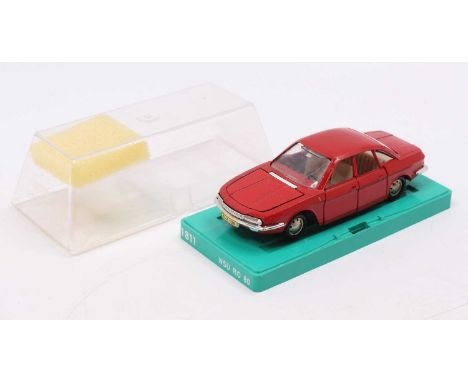 Marklin, 1811, NSU RO 80, red body with light tan interior, plated hubs, in the original plastic hard casing (NMM-BVG)