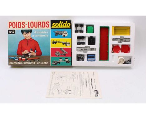 A Solido of France No. 2 lorry gift set, comprising of various components to enable the construction of four different diecas