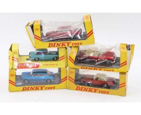 Dinky Toys part boxed model group of 5 comprising No. 171 Austin 1800, No. 516 Mercedes Benz 230 SL, No. 134 Triumph Vitesse,