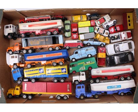 One tray containing a quantity of mixed mainly Corgi and Dinky related playworn diecast vehicles to include a Corgi Juniors W