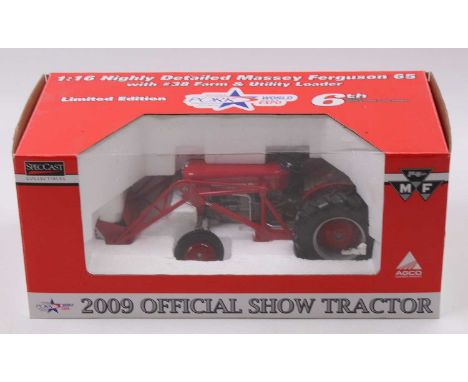 SpecCast 1/16th scale No. SCT 346 Massey Ferguson 65 Tractor with utility loader, a National Pork Producers Council promotion