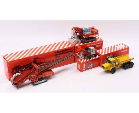 A collection of O&amp;K related 1/50 scale construction diecast vehicles to include an NZG No. 246 O&amp;K RH30C shovel loade