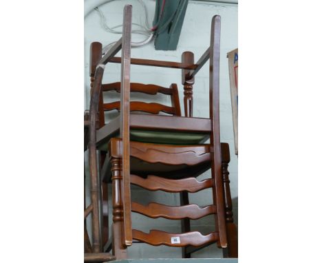2 ladder back chairs 
