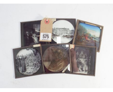Collection of over 300 Victorian magic lantern slides depicting scenes from the bible, animals, scenes Europe, famous paintin