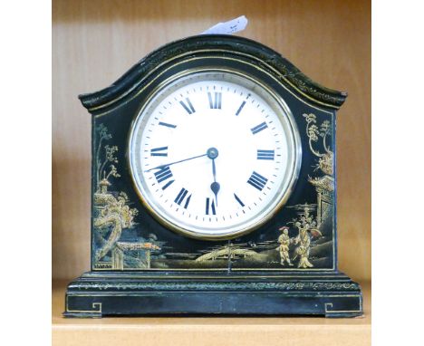Small black Japan mantle clock 