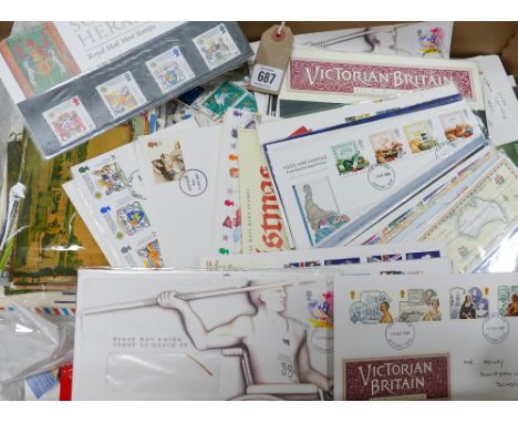 Large accumulation of British and world stamps together with qty of first day covers and a few post cards 
