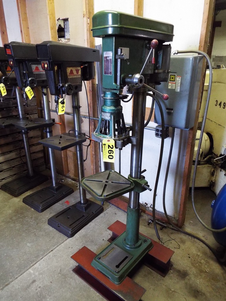 ENCO 40005 FLOOR TYPE VERTICAL DRILL PRESS S/N 249953 W/ COMMANDER