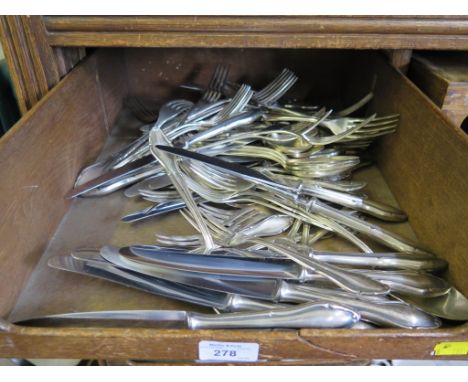 A large collection of silver plate marked '90'