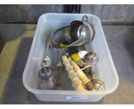 A small selection of silver plate