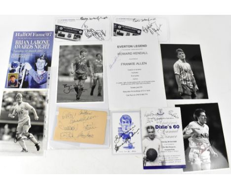 EVERTON FC; a large quantity of ephemera including first day covers and photographs, all bearing signatures including Duncan 