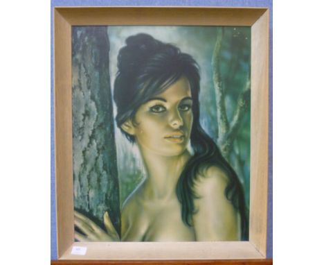 A vintage J.H. Lynch print, Tina, framed 