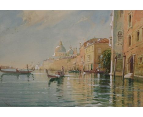 Wilfrid Knox (British 1884-1966): 'On the Grand Canal Venice', watercolour signed 25cm x 36cmDDS - Artist's resale rights may