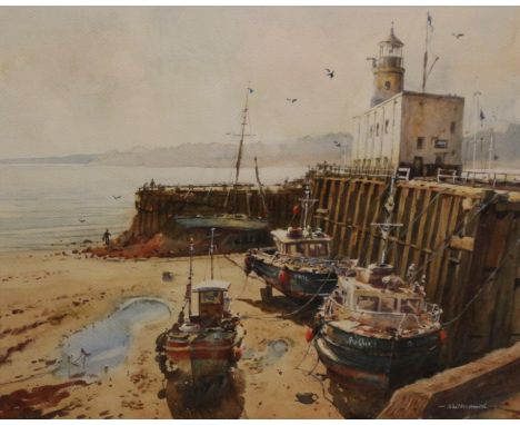 Neil Westwood (British 1947-): 'Early Morning Light Scarborough Harbour', watercolour signed, titled and dated '97 verso  38c