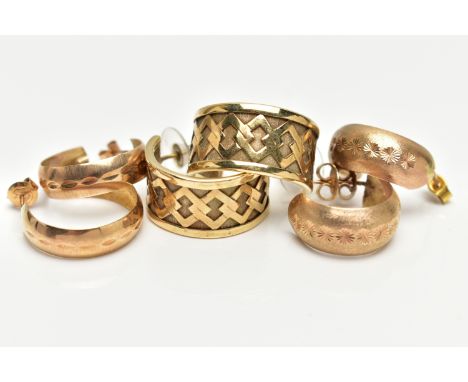 THREE PAIRS OF EARRINGS, approximate gross weight 16.8 grams (condition report: overall condition good, tarnish, light wear p