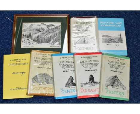 WAINWRIGHT; A. seven titles, six from A Pictorial Guide To The Lakeland Fells, comprising books 1-6, The Eastern Fells 9th im