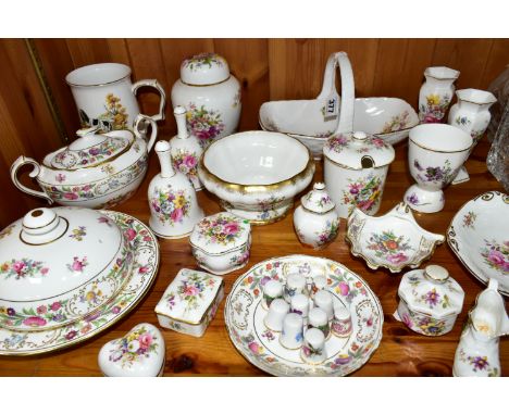 A COLLECTION OF HAMMERSLEY CHINA, over thirty pieces, in patterns including Dresden Sprays, Lady Patricia, and Victorian Viol