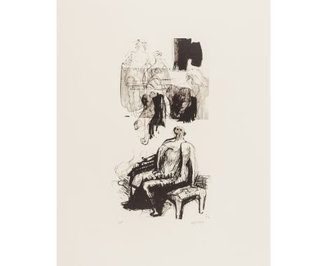 δ Henry Moore (1898-1986)Woman Seated on Fireside Stool (Cramer 311)Lithograph printed in colours, 1973, signed and inscribed