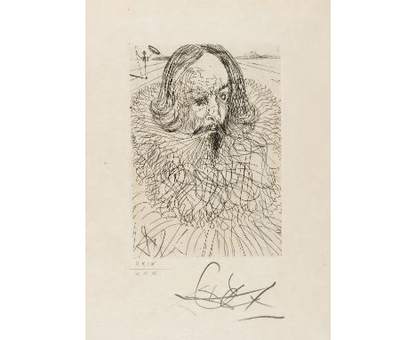 δ Salvador Dali (1904-1989)El Greco &amp; Cervantes (from Cinq Portraits Espagnols) (M&amp;L 152b &amp; 150b; Field 65-7-E&am