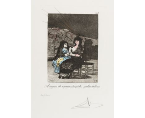 δ Salvador Dali (1904-1989)Plate 15 (From Les Caprices de Goya de Dali) (M &amp; L 862; Field 77-3-66)Drypoint on heliogravur