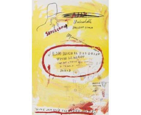 Jean-Michel Basquiat (1960-1988) (after) SupercombOffset lithograph printed in colours, 1988, on smooth wove paper, published