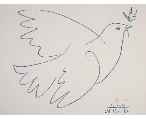 δ Pablo Picasso (1881-1973) (after)Colombe de la Paix (Czwiklitzer 207)Lithograph printed in colours, 1962, signed in red cra