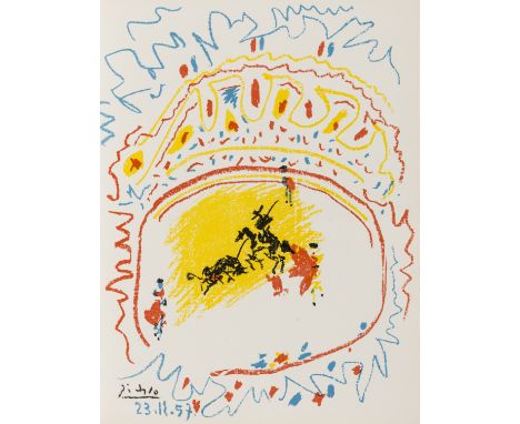 Pablo Picasso (1881-1973)La Petite Corrida (Bloch 839; Mourlot 302; Cramer Books 92)Lithograph printed in colours, 1958, on w