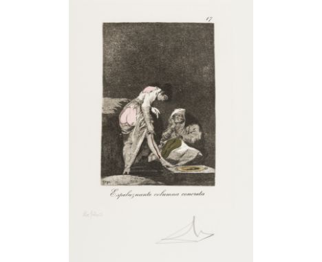 δ Salvador Dali (1904-1989)Plate 17 (From Les Caprices de Goya de Dali) (M & L 864; Field 77-3-64)Drypoint on heliogravure wi