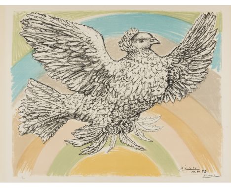 δ Pablo Picasso (1881-1973)Colombe Volant (Bloch 712; Mourlot 214)Lithograph printed in colours, 1952, signed and numbered fr