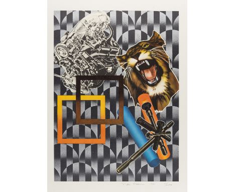 δ Peter Phillips (b.1939)Tiger and EnginePhoto-lithograph and screenprint in colours, 1971, signed, dated and numbered from t