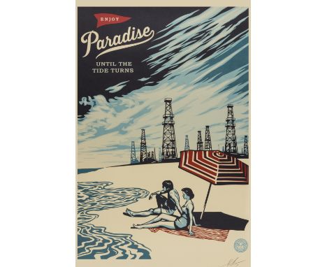 Shepard Fairey (b.1970)ParadiseOffset lithograph printed in colours, 2017, signed and dated in pencil, on wove paper, with fu