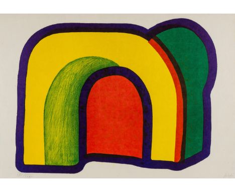 δ Howard Hodgkin (1932-2017)Composition with Red (Arch) (Heenk 10)Lithograph printed in colours, 1970, signed and numbered in