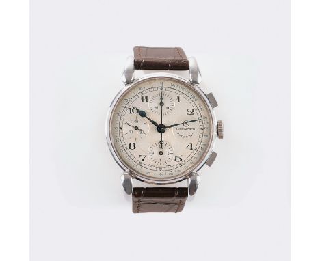 Chronoswiss. Herren-Armbanduhr 'Sirius' Chronograph. Edelstahl, Automatik, Ref. 7543, Tachymeter, Chronograph. Mattiertes, go