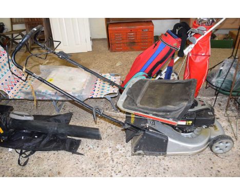 A Lawnflight petrol lawnmower with a Briggs &amp; Stratton engine