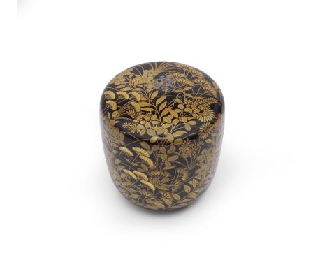YUASA KAGYO (1875-1952)An Inlaid and Gold-Lacquered Natsume (Tea Caddy) and Cover Probably Showa (1926-1989), 20th centuryThe