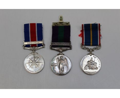 A General Service medal, Malaya Bar, to A.C.1 T G Mason 4104358 RAF, together with a British Forces Campaign medal , Singapor