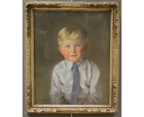 Arthur Charles Shorthouse (British 1870-1953) Half length portrait of Master Neil Wyatt. Oil on canvas, signed and dated June