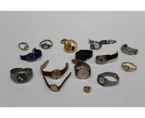 A mixed collection of largely mid/late 20th century ladies and gentleman's wristwatches, including Swatch, DKNY, Adrem Digita