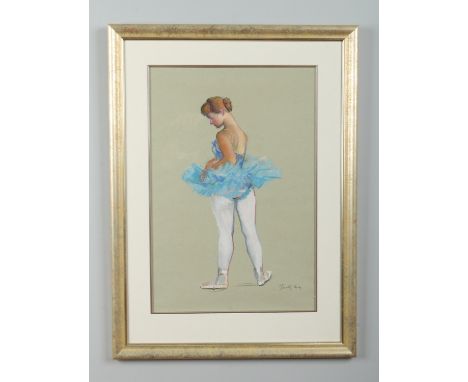 Dorothy King (1907-1990). Framed pastel, portrait of a ballet dancer. Signed, 54cm x 37cm.  Condition Report. To be used as a