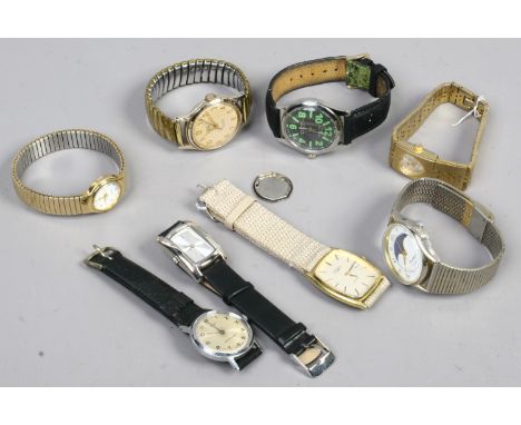 A box of ladies and gents wristwatches including Rotary, Timex, Smiths etc.