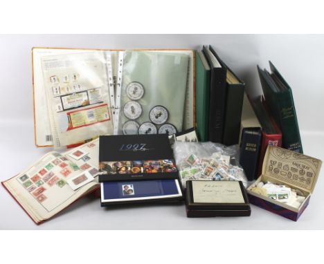 A large collection of stamps, mostly GB and Commonwealth, including some mint, First Day Covers, contained in eleven albums a
