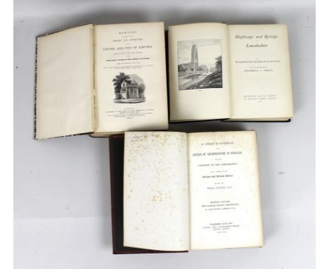 A collection of seven hardback volumes consisting of 'Memoirs Illustrative of the Antiquities of the County and City of Linco