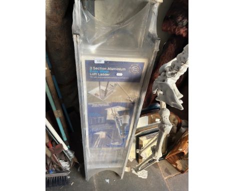 A 3 section aluminium loft ladder 