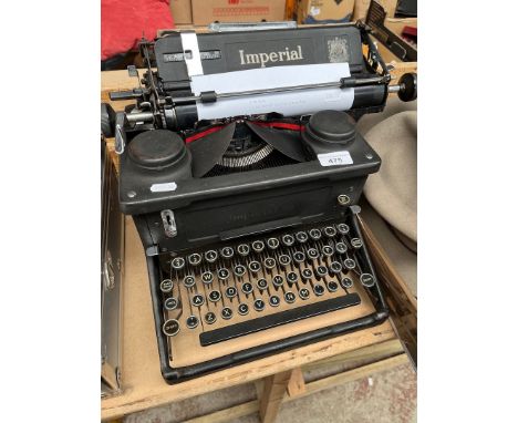 A vintage Imperial typewriter. 